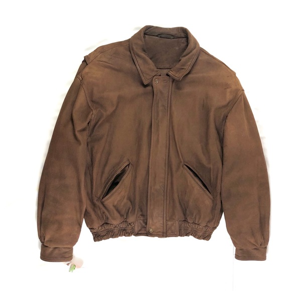 Coach Other - Coach Men’s Brown Leather Bomber Jacket Sz Large